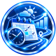 Prévoir _ Badge de planification futuriste
